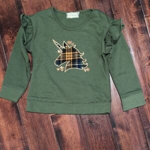 Green Unicorn Kids Shirt
